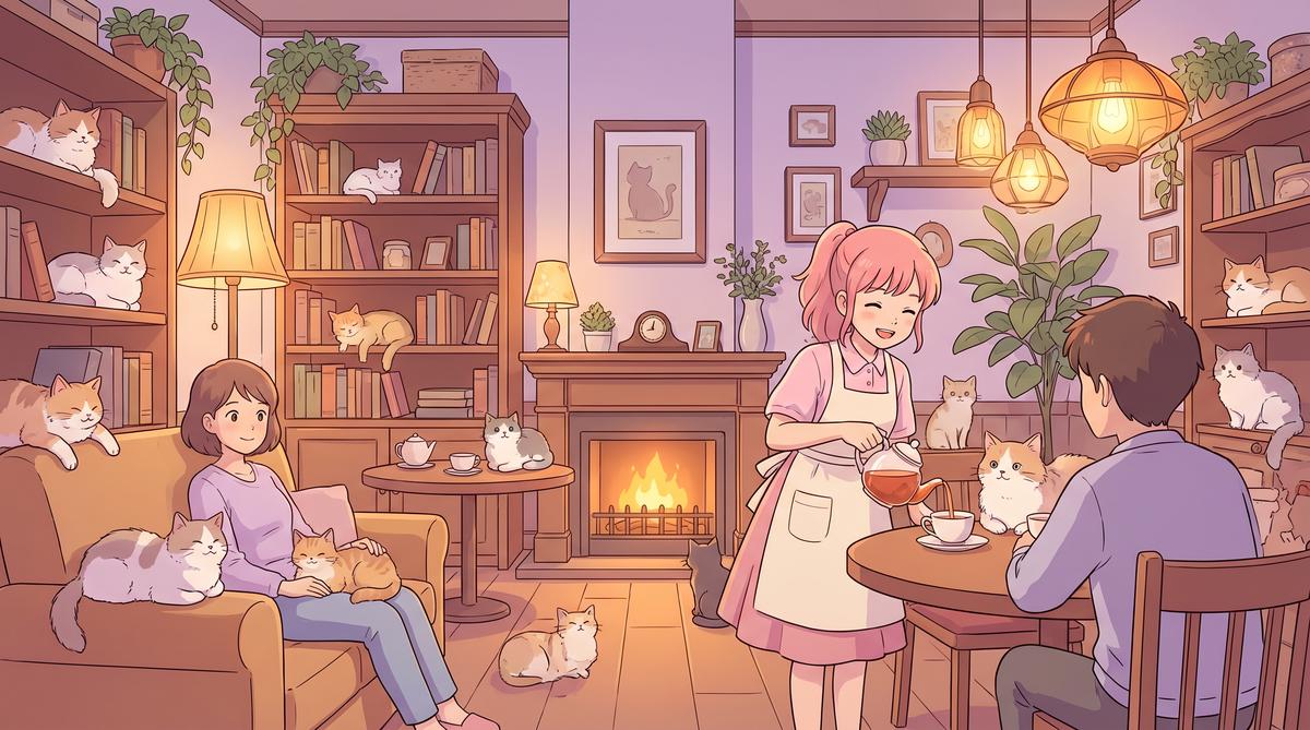抖荫短视频猫咖日常治愈动漫